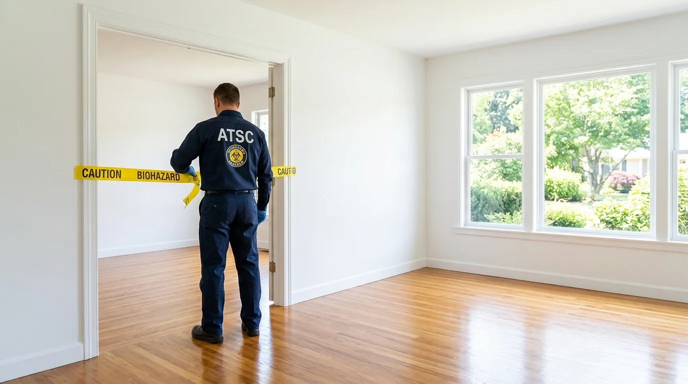 Certified biohazard cleanup crew performing Crime Scene Cleanup in Princeton